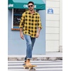 image:imageCOOFANDY Mens Casual Long Sleeve Button Up Plaid Flannel Shirt Jacket with PocketBuffalo Black Yellow