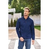 image:imageCOOFANDY Mens Casual Pullover Sweater Quarter Button Fleece Sweatshirt Knitted Thermal SweatersAnavy Blue