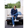image:imageCOOFANDY Mens Casual Pullover Sweater Quarter Button Fleece Sweatshirt Knitted Thermal SweatersAnavy Blue