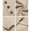image:imageCOOFANDY Mens Casual Pullover Sweater Quarter Button Fleece Sweatshirt Knitted Thermal SweatersApricot