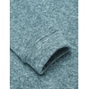 image:imageCOOFANDY Mens Casual Pullover Sweater Quarter Button Fleece Sweatshirt Knitted Thermal SweatersAqua Green
