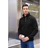 image:imageCOOFANDY Mens Casual Pullover Sweater Quarter Button Fleece Sweatshirt Knitted Thermal SweatersBlack
