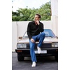 image:imageCOOFANDY Mens Casual Pullover Sweater Quarter Button Fleece Sweatshirt Knitted Thermal SweatersBlack