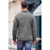image:imageCOOFANDY Mens Casual Pullover Sweater Quarter Button Fleece Sweatshirt Knitted Thermal SweatersBlack and White