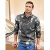 image:imageCOOFANDY Mens Casual Pullover Sweater Quarter Button Fleece Sweatshirt Knitted Thermal SweatersBlack and White