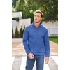 image:imageCOOFANDY Mens Casual Pullover Sweater Quarter Button Fleece Sweatshirt Knitted Thermal SweatersBlue