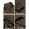 image:imageCOOFANDY Mens Casual Pullover Sweater Quarter Button Fleece Sweatshirt Knitted Thermal SweatersCoffee