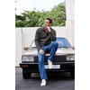 image:imageCOOFANDY Mens Casual Pullover Sweater Quarter Button Fleece Sweatshirt Knitted Thermal SweatersDark Grey