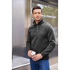 image:imageCOOFANDY Mens Casual Pullover Sweater Quarter Button Fleece Sweatshirt Knitted Thermal SweatersDark Grey