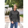 image:imageCOOFANDY Mens Casual Pullover Sweater Quarter Button Fleece Sweatshirt Knitted Thermal SweatersDark Grey