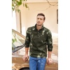 image:imageCOOFANDY Mens Casual Pullover Sweater Quarter Button Fleece Sweatshirt Knitted Thermal SweatersGreen
