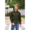 image:imageCOOFANDY Mens Casual Pullover Sweater Quarter Button Fleece Sweatshirt Knitted Thermal SweatersGreen