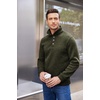 image:imageCOOFANDY Mens Casual Pullover Sweater Quarter Button Fleece Sweatshirt Knitted Thermal SweatersGreen