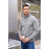 image:imageCOOFANDY Mens Casual Pullover Sweater Quarter Button Fleece Sweatshirt Knitted Thermal SweatersGrey