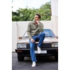 image:imageCOOFANDY Mens Casual Pullover Sweater Quarter Button Fleece Sweatshirt Knitted Thermal SweatersKhaki