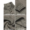 image:imageCOOFANDY Mens Casual Pullover Sweater Quarter Button Fleece Sweatshirt Knitted Thermal SweatersKhaki