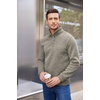 image:imageCOOFANDY Mens Casual Pullover Sweater Quarter Button Fleece Sweatshirt Knitted Thermal SweatersKhaki