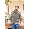 image:imageCOOFANDY Mens Casual Pullover Sweater Quarter Button Fleece Sweatshirt Knitted Thermal SweatersKhaki