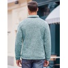 image:imageCOOFANDY Mens Casual Pullover Sweater Quarter Button Fleece Sweatshirt Knitted Thermal SweatersMint Green Heather
