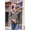 image:imageCOOFANDY Mens Casual Pullover Sweater Quarter Button Fleece Sweatshirt Knitted Thermal SweatersPale Grey