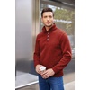 image:imageCOOFANDY Mens Casual Pullover Sweater Quarter Button Fleece Sweatshirt Knitted Thermal SweatersWine Red