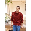 image:imageCOOFANDY Mens Casual Pullover Sweater Quarter Button Fleece Sweatshirt Knitted Thermal SweatersWine Red