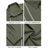 image:imageCOOFANDY Mens Cuban Guayabera Shirt Casual Button Down Shirts Long Sleeve Summer Beach ShirtsArmy Greenwhite Webbing