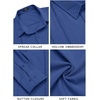 image:imageCOOFANDY Mens Cuban Guayabera Shirt Casual Button Down Shirts Long Sleeve Summer Beach ShirtsBrilliant Blue
