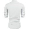 image:imageCOOFANDY Mens Cuban Guayabera Shirt Casual Long Sleeve Button Down Shirts Band Collar Linen Summer Beach ShirtAwhite