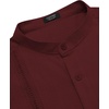 image:imageCOOFANDY Mens Cuban Guayabera Shirt Casual Long Sleeve Button Down Shirts Band Collar Linen Summer Beach ShirtWine Red