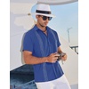 image:imageCOOFANDY Mens Cuban Guayabera Shirt Short Sleeve Casual Button Down Shirts Summer Beach Vacation ShirtsSky Blue