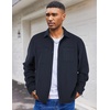 image:imageCOOFANDY Mens Flannel Shirts Long Sleeve Casual Cotton Plaid Button Down Shirt Jacket with PocketsNavy Blue