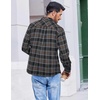 image:imageCOOFANDY Mens Flannel Shirts Long Sleeve Casual Plaid Button Down Shirt Cotton Shirt Cowboy Work Shirts with PocketsBlackgrey