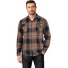 image:imageCOOFANDY Mens Flannel Shirts Long Sleeve Casual Plaid Button Down Shirt Cotton Shirt Cowboy Work Shirts with PocketsBlackorange