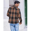 image:imageCOOFANDY Mens Flannel Shirts Long Sleeve Casual Plaid Button Down Shirt Cotton Shirt Cowboy Work Shirts with PocketsBlackorange