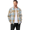 image:imageCOOFANDY Mens Flannel Shirts Long Sleeve Casual Plaid Button Down Shirt Cotton Shirt Cowboy Work Shirts with PocketsBluekhaki