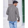 image:imageCOOFANDY Mens Flannel Shirts Long Sleeve Casual Plaid Button Down Shirt Cotton Shirt Cowboy Work Shirts with PocketsNavy Blue