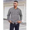 image:imageCOOFANDY Mens Flannel Shirts Long Sleeve Casual Plaid Button Down Shirt Cotton Shirt Cowboy Work Shirts with PocketsNavy Blue