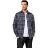 image:imageCOOFANDY Mens Flannel Shirts Long Sleeve Casual Plaid Button Down Shirt Cotton Shirt Cowboy Work Shirts with PocketsNavy Bluegrey