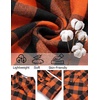 image:imageCOOFANDY Mens Flannel Shirts Long Sleeve Casual Plaid Button Down Shirt Cotton Shirt Cowboy Work Shirts with PocketsOrange