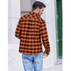 image:imageCOOFANDY Mens Flannel Shirts Long Sleeve Casual Plaid Button Down Shirt Cotton Shirt Cowboy Work Shirts with PocketsOrange