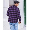 image:imageCOOFANDY Mens Flannel Shirts Long Sleeve Casual Plaid Button Down Shirt Cotton Shirt Cowboy Work Shirts with PocketsPurple