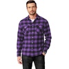 image:imageCOOFANDY Mens Flannel Shirts Long Sleeve Casual Plaid Button Down Shirt Cotton Shirt Cowboy Work Shirts with PocketsPurple