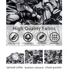 image:imageCOOFANDY Mens Hawaiian Shirt Short Sleeve Summer Button Down Shirts Tropical Vacation Beach Aloha Shirts with PocketBlack  White Flower