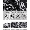 image:imageCOOFANDY Mens Hawaiian Shirt Short Sleeve Summer Button Down Shirts Tropical Vacation Beach Aloha Shirts with PocketBlack  White Leaf