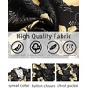 image:imageCOOFANDY Mens Hawaiian Shirt Short Sleeve Summer Button Down Shirts Tropical Vacation Beach Aloha Shirts with PocketBlack  Yellow Flower