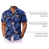 image:imageCOOFANDY Mens Hawaiian Shirt Short Sleeve Summer Button Down Shirts Tropical Vacation Beach Aloha Shirts with PocketDeep Blue  Leaf