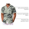 image:imageCOOFANDY Mens Hawaiian Shirt Short Sleeve Summer Button Down Shirts Tropical Vacation Beach Aloha Shirts with PocketLight Green  Palm Tree