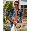 image:imageCOOFANDY Mens Hawaiian Shirt Short Sleeve Summer Button Down Shirts Tropical Vacation Beach Aloha Shirts with PocketNavy  Flamingo