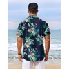 image:imageCOOFANDY Mens Hawaiian Shirt Short Sleeve Summer Button Down Shirts Tropical Vacation Beach Aloha Shirts with PocketNavy  Flamingo